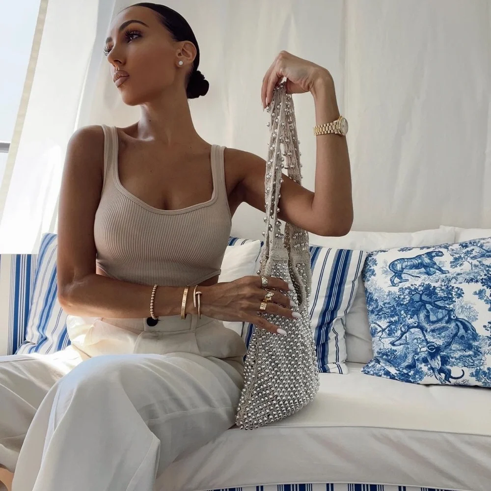 Zara Beige Pink Seamless Corset Top - Picture 4 of 16